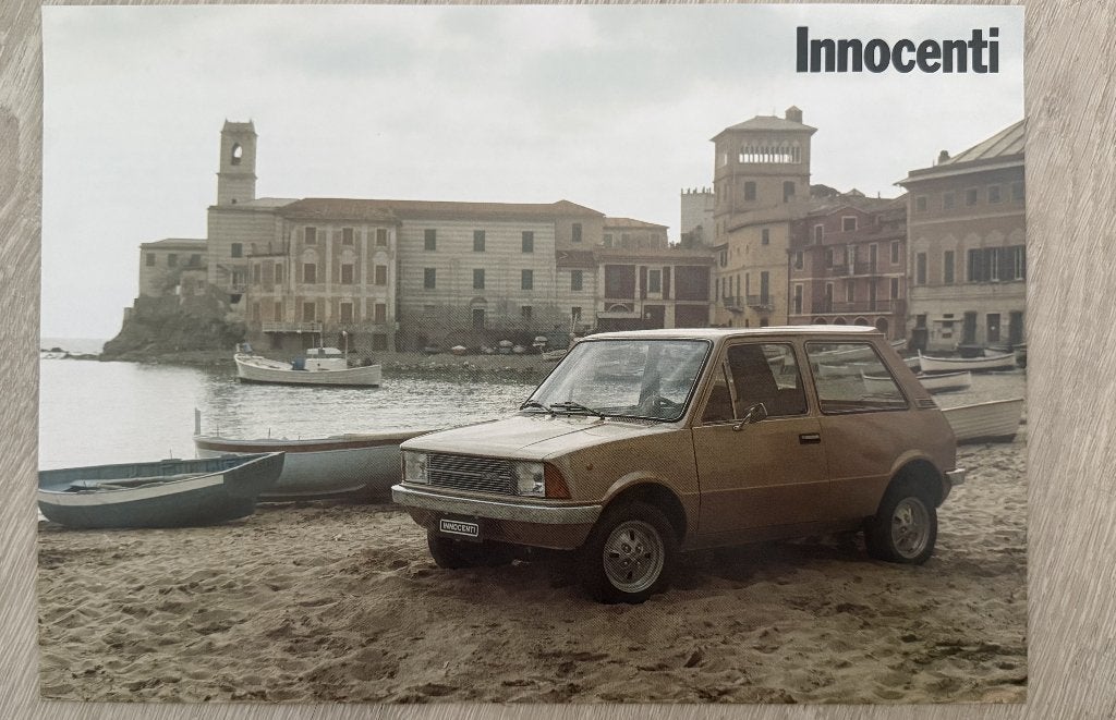 Originele Innocenti Mini 90L / 120L verkoopfolder – NL, Onbekend, Ophalen of Verzenden, Zo goed als nieuw, Overige merken