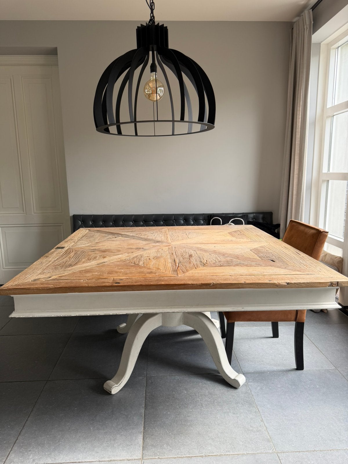 “Rivièra Maison Château Belvédère eetkamertafel, Ophalen, Gebruikt, 150 tot 200 cm, Vierkant