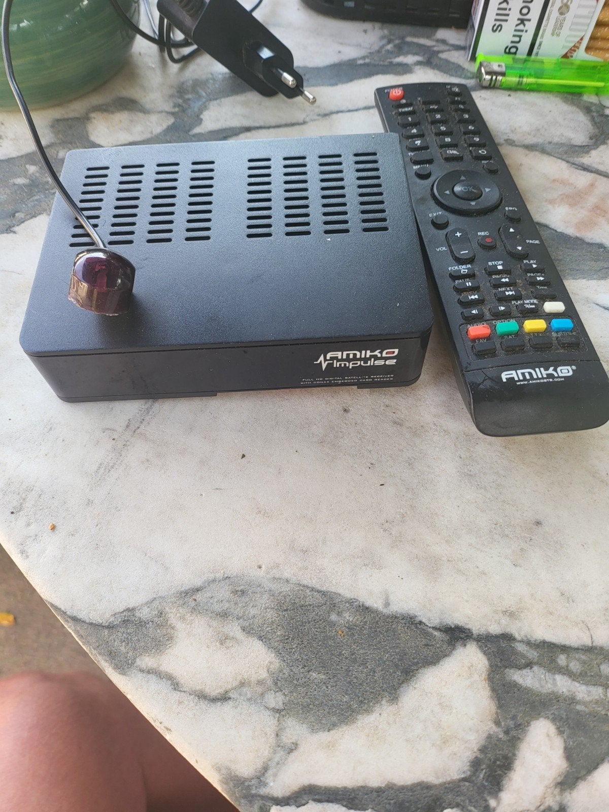 Amiko Impulse Satellietontvanger met afstandsbediening, Ophalen of Verzenden, Gebruikt, Decoder