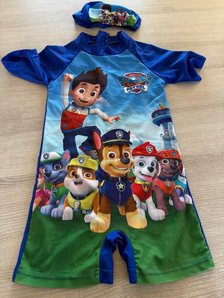 Paw Patrol UV-zwempak met korte mouwen, Gebruikt, Maat 104, UV-zwemkleding, Badpak
