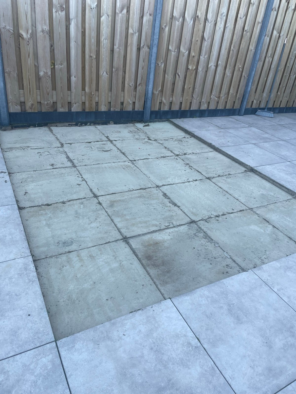 Keramische tegels taupe/beige 60x60 cm 4,8 cm dik, Ophalen, Gebruikt, 10 m² of meer, Beton