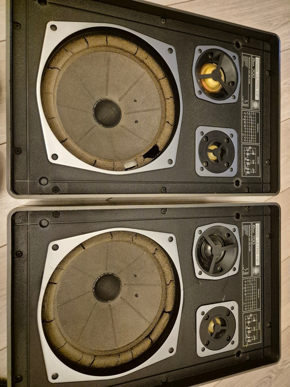 set vintage SABA utra hifi 700 Box luidsprekers, Audio, Tv en Foto, Overige merken, Gebruikt, Speakerset, Ophalen of Verzenden