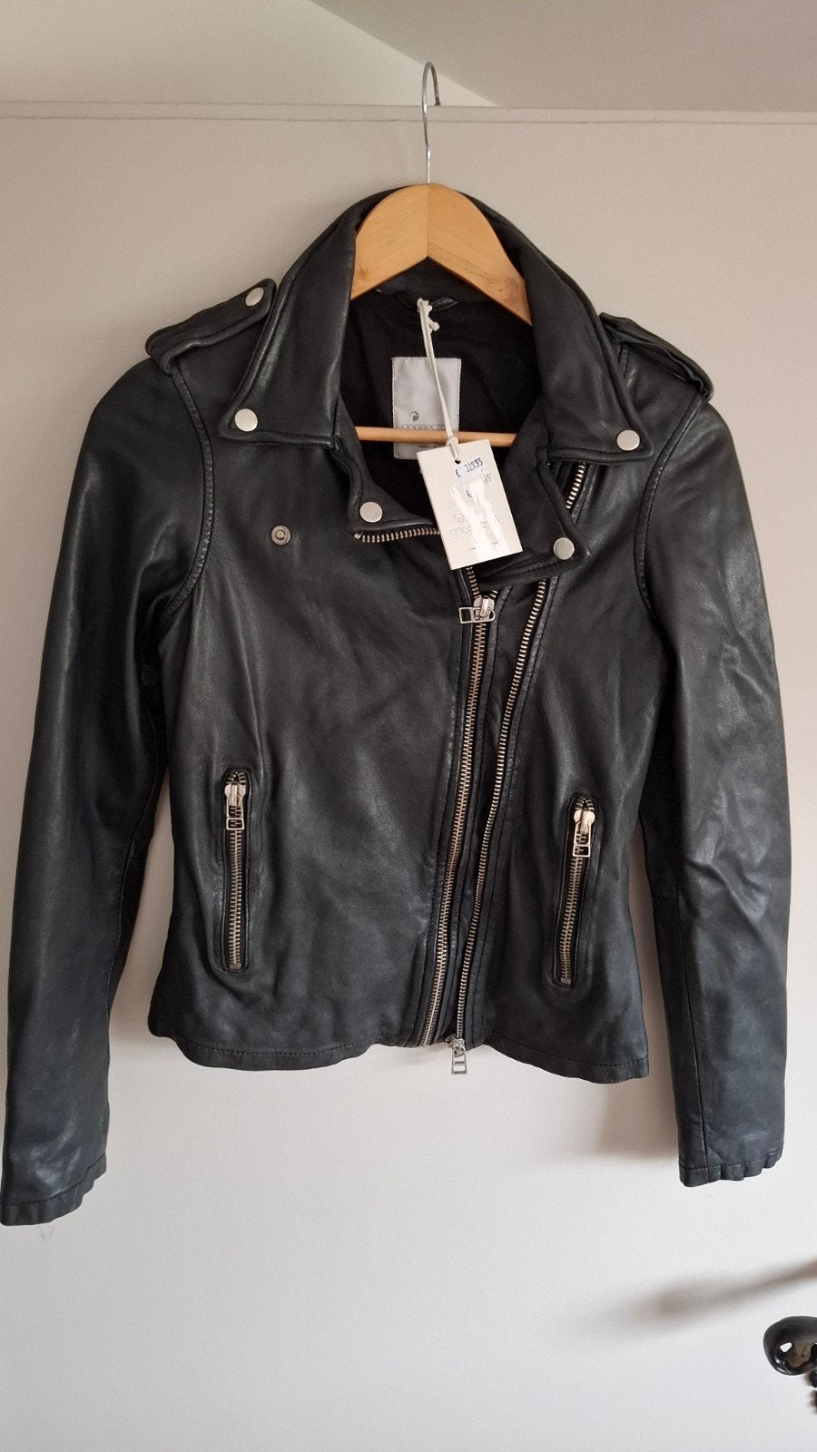 Nieuw Goosecraft  XS echt leren stoer zwart jack bikerjack, Kleding | Dames, Jassen | Winter, Ophalen of Verzenden, Nieuw, Maat 34 (XS) of kleiner