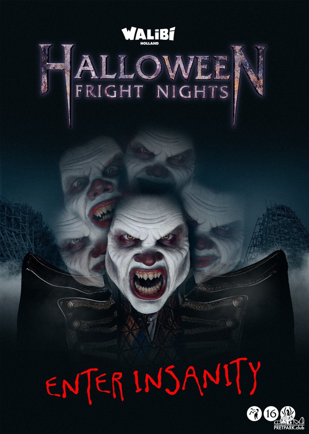 Entreetickets Walibi Fright Nights, Drie personen of meer, Ticket of Toegangskaart