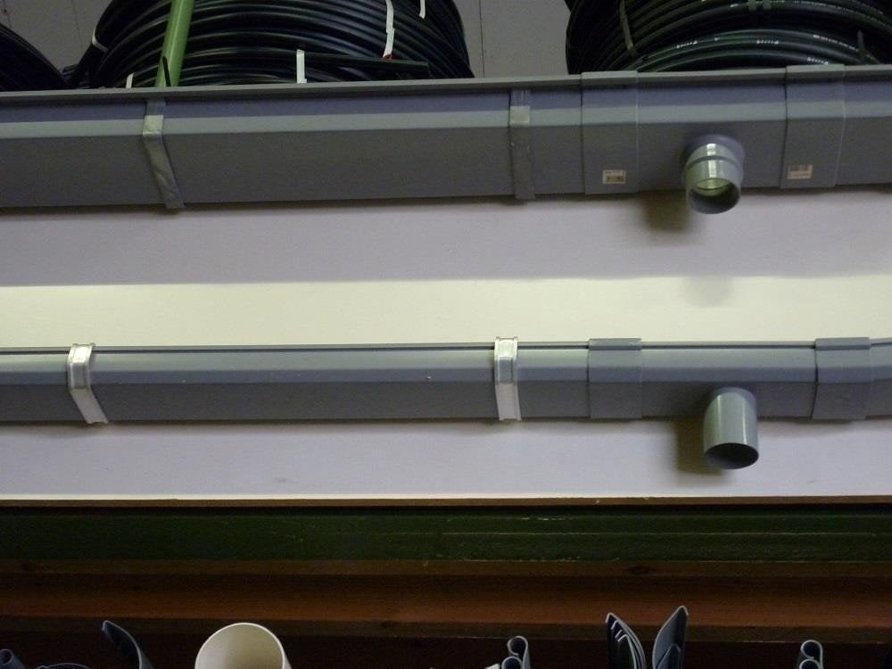006. Pvc dakgoot / goten, Ophalen, Nieuw