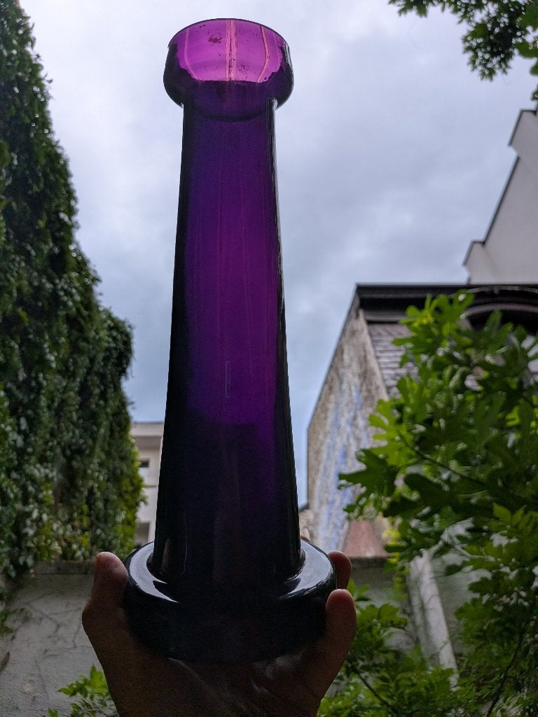 Paarse, handgeblazen vaas, jaren '50 - '60, Studio Art Glass, Ophalen of Verzenden