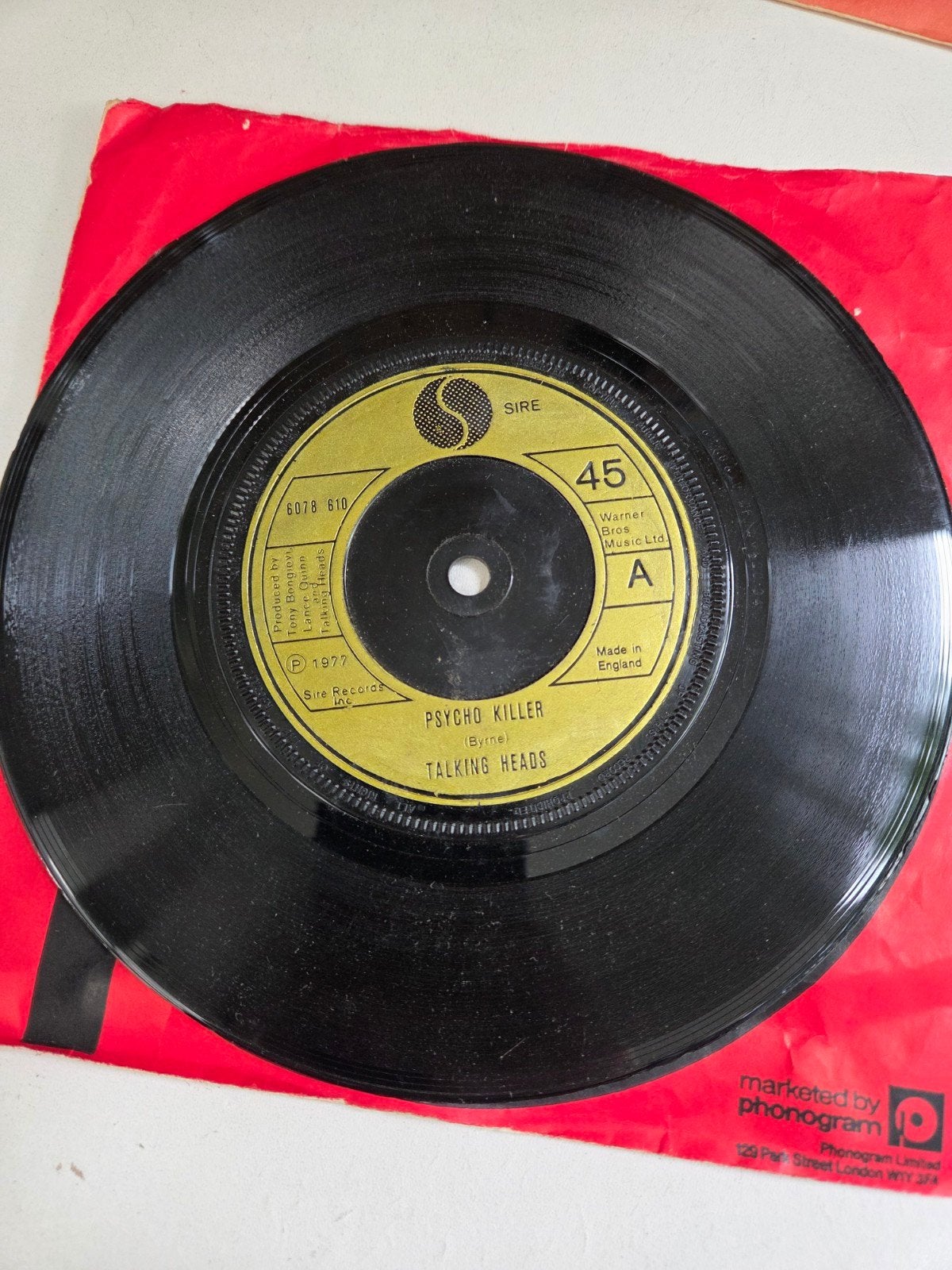 Talking Heads - Psycho Killer (Single, 1977), Gebruikt, 7 inch, Single, Ophalen of Verzenden