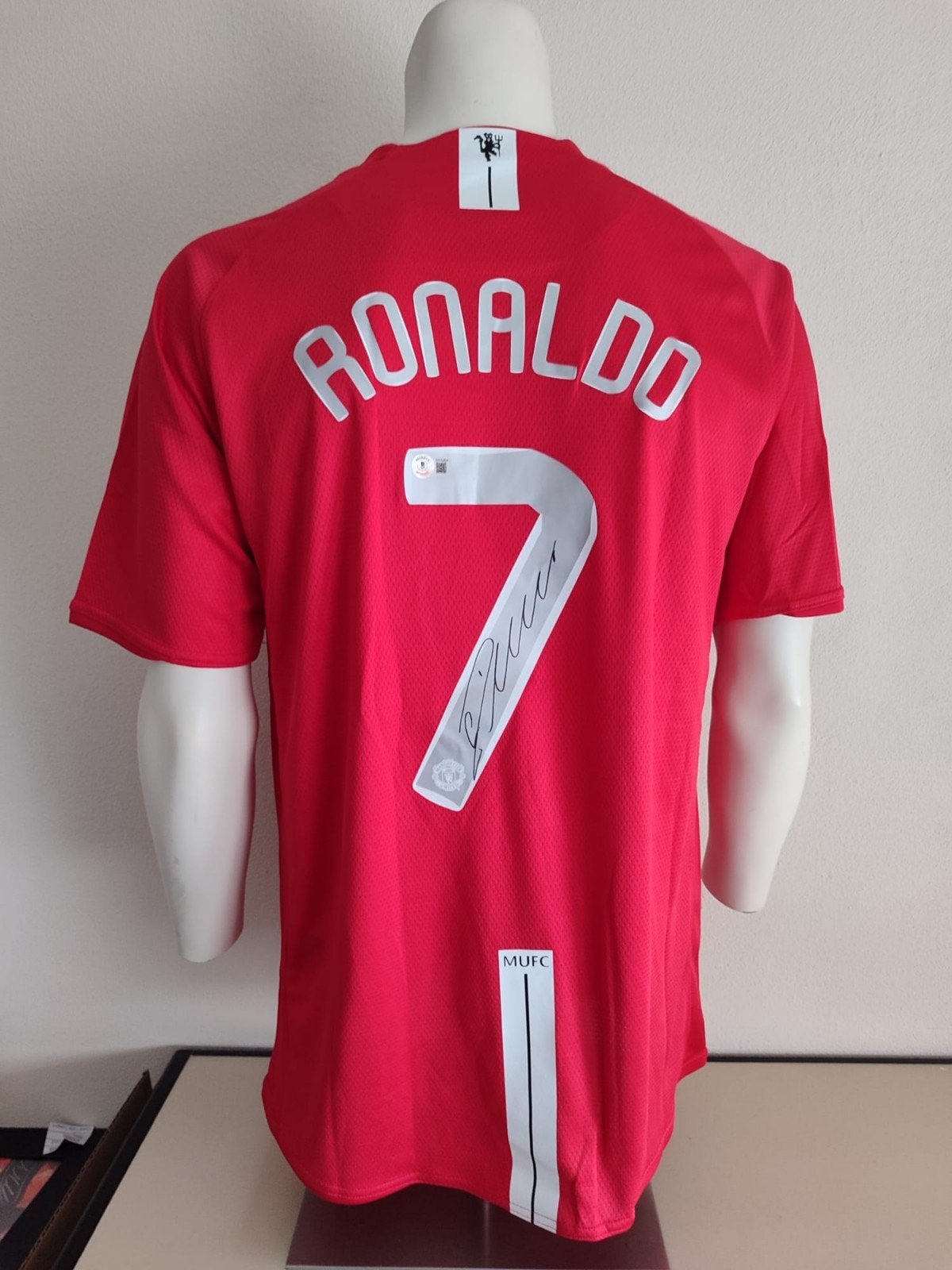 Cristiano Ronaldo gesigneerd Manchester United shirt Beckett, Ophalen of Verzenden