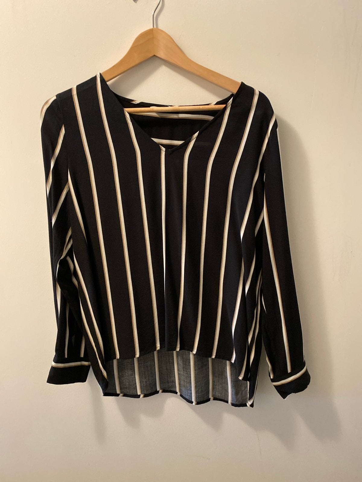 Mooie streeploze blouse van Pigalle - Maat 38, Ophalen of Verzenden, Zo goed als nieuw, Maat 38/40 (M), Zwart