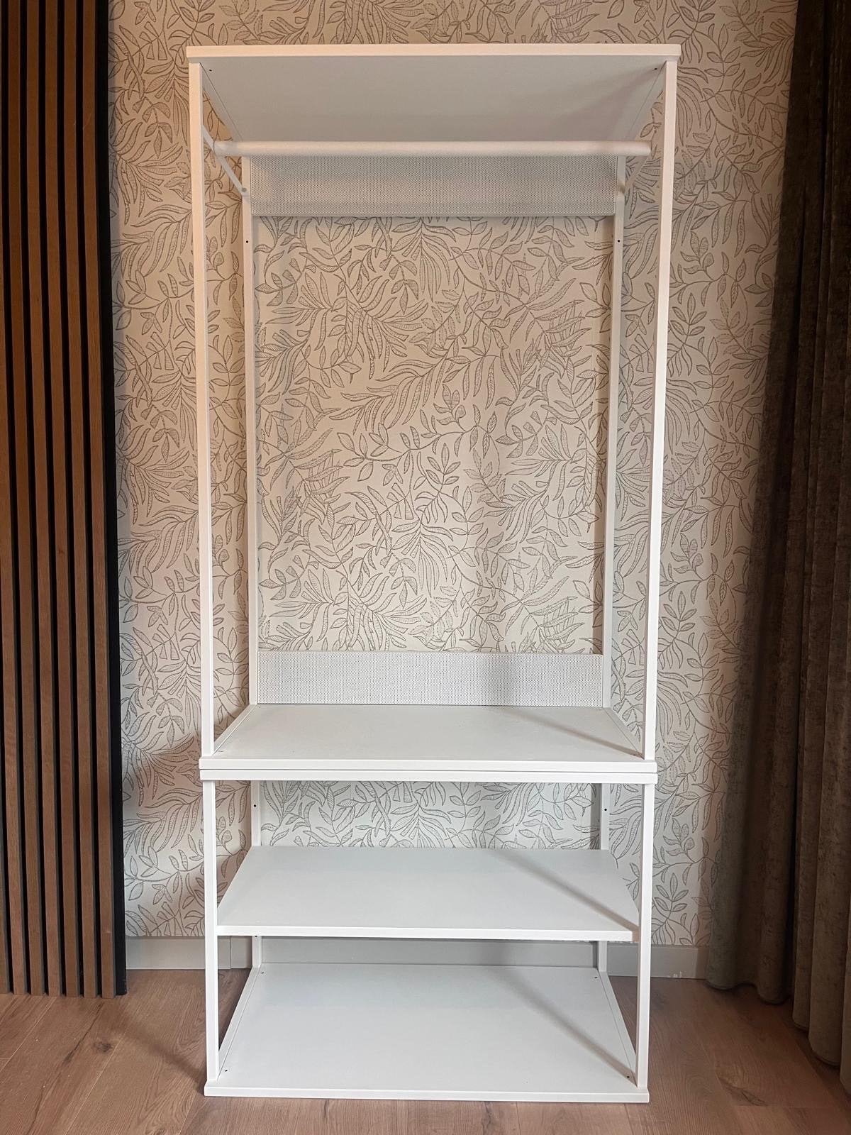 PLATSA IKEA open element met planken en hangroede, Met plank(en), Zo goed als nieuw, Metaal, 150 tot 200 cm