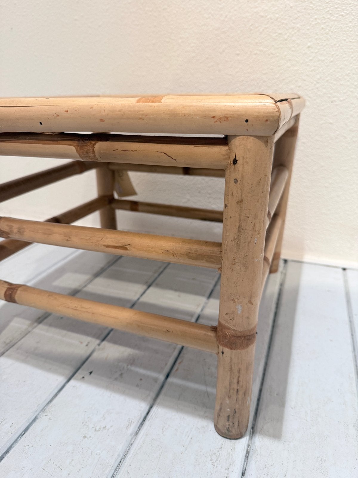 Vintage rotan tafel, Overige materialen, Minder dan 50 cm, Gebruikt, Vintage bohemian