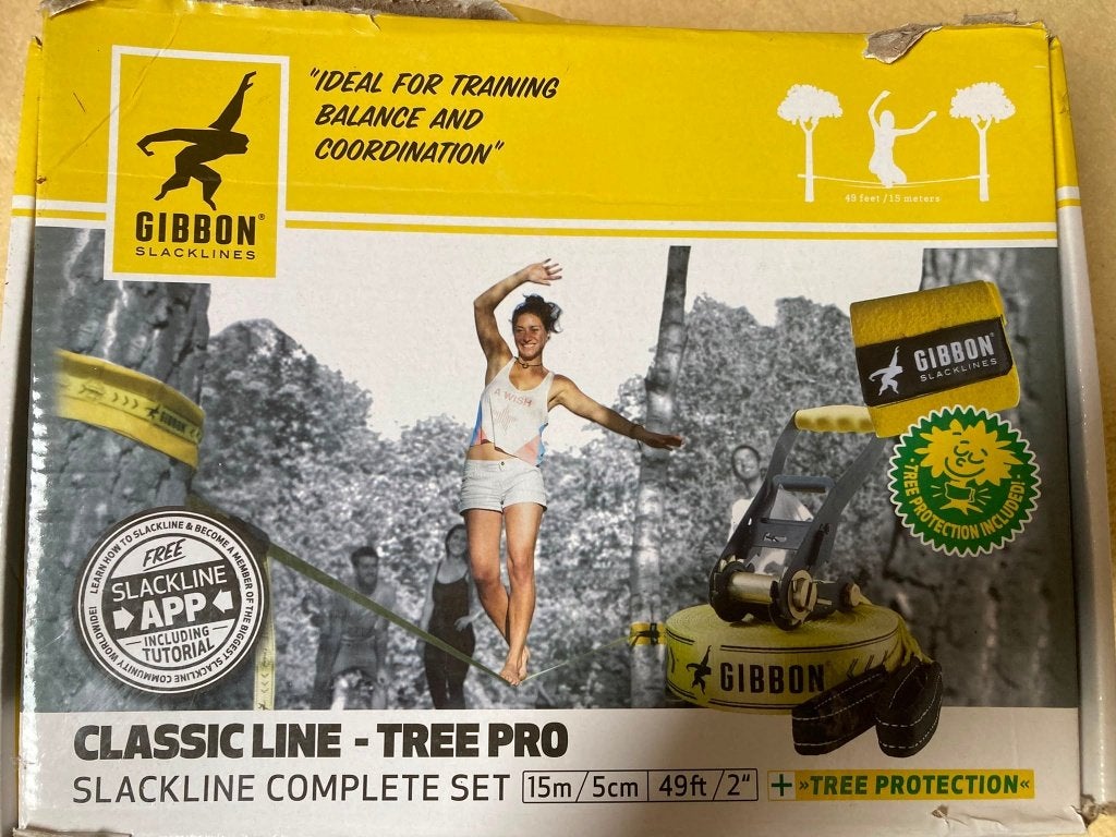 Slackline, merk Gibbon, Ophalen, Gebruikt