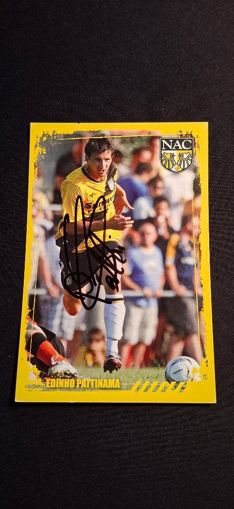 Spelerskaart met handtekening; Edinho Pattinama # NAC Breda, Ophalen of Verzenden, Nieuw, NAC Breda, Spelerskaart