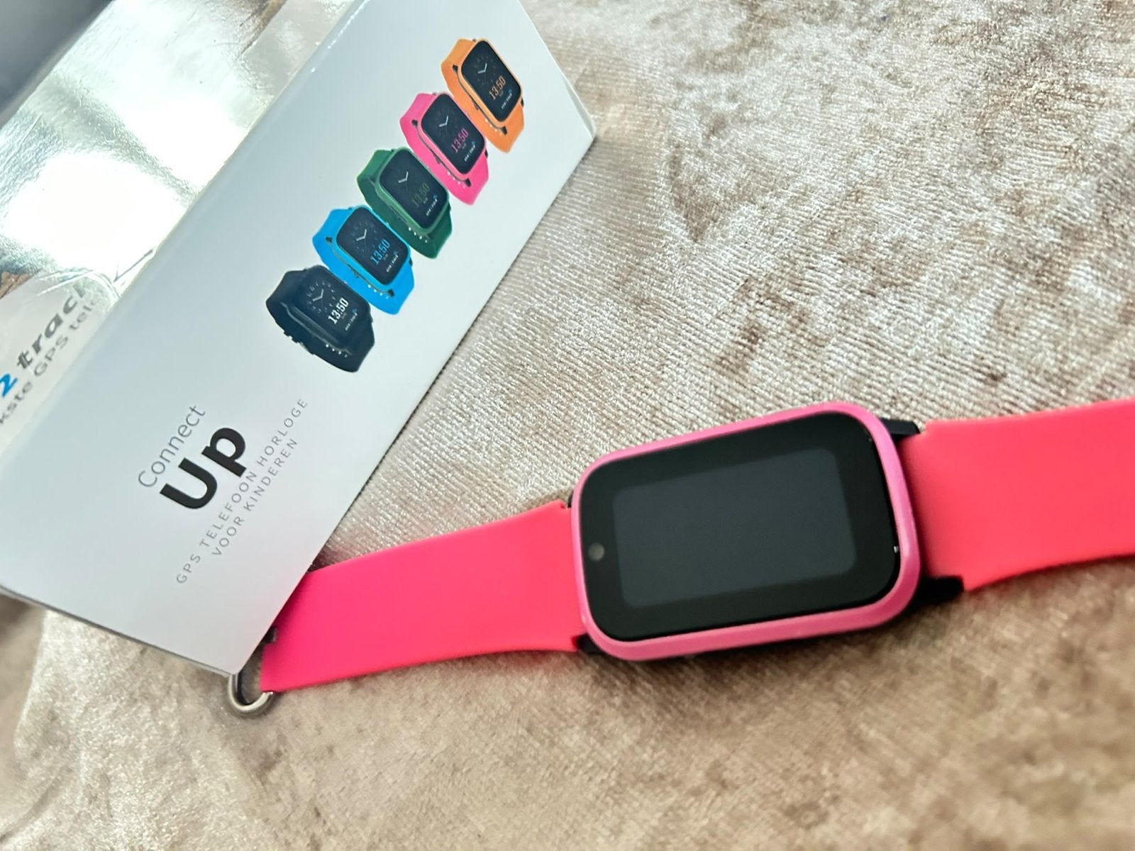 Connect UP GPS Telefoon Horloge voor Kinderen - Roze, Ophalen of Verzenden, Zo goed als nieuw, Roze, GPS