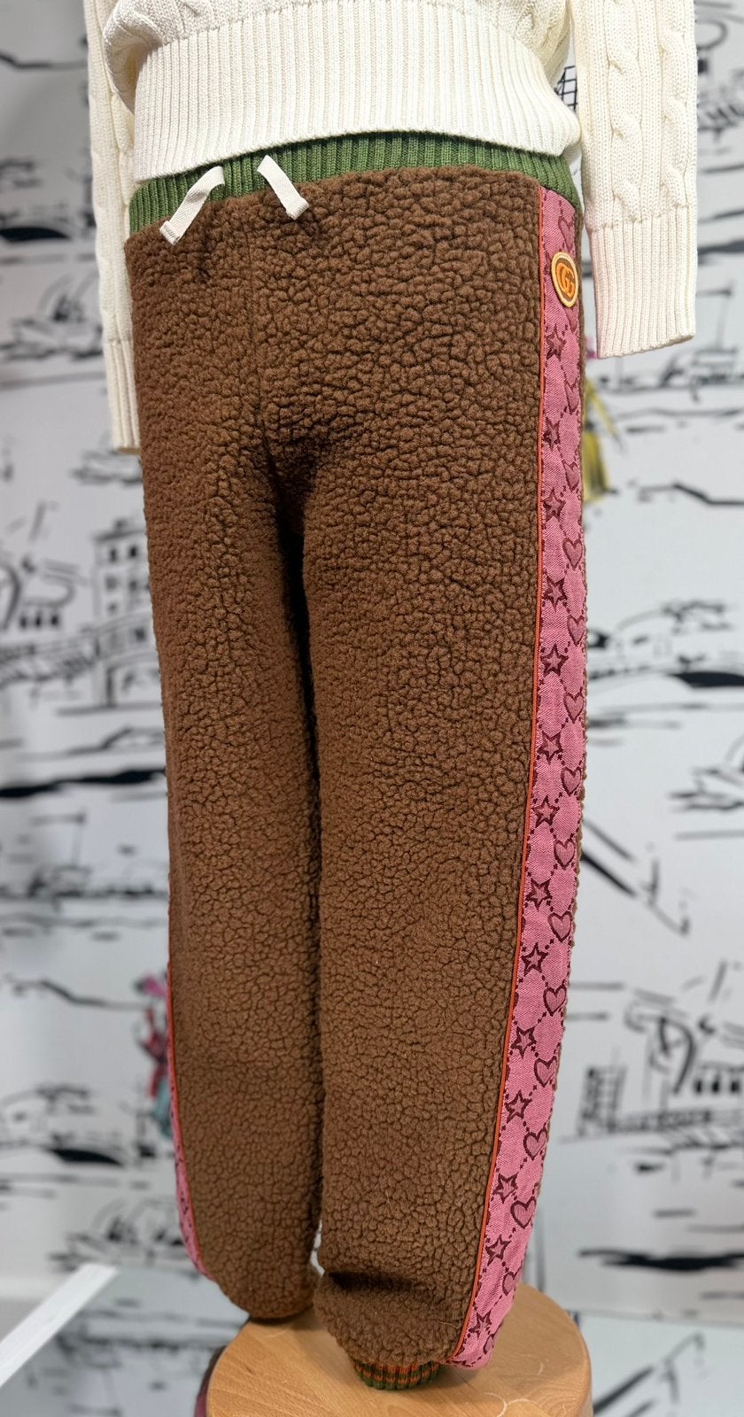 Gucci teddy fleece broek meisje maat 8
