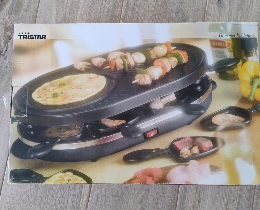 Tristar grillplaat Gourmetset Raclette ERA-8 - Nieuw in doos, Ophalen of Verzenden, Nieuw, 4 t/m 7 personen