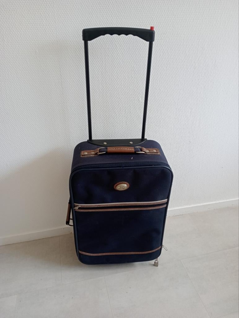 Stevige handtas koffer op wielen., Wieltjes, Gebruikt, Hard kunststof, Minder dan 50 cm
