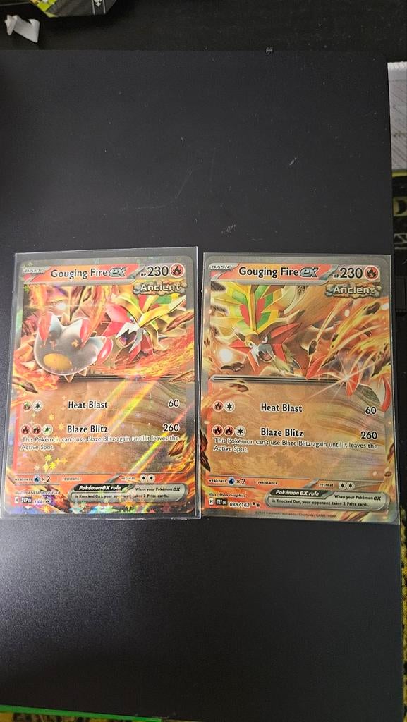 Gouging Fire ex Ancient Pokémon Kaarten (2 stuks), Ophalen of Verzenden, Zo goed als nieuw, Meerdere kaarten