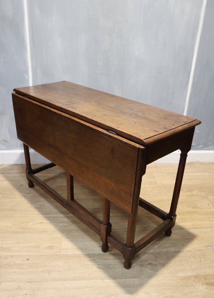 Antieke Engelse wandtafel, gateleg, Antiek en Kunst, Ophalen of Verzenden