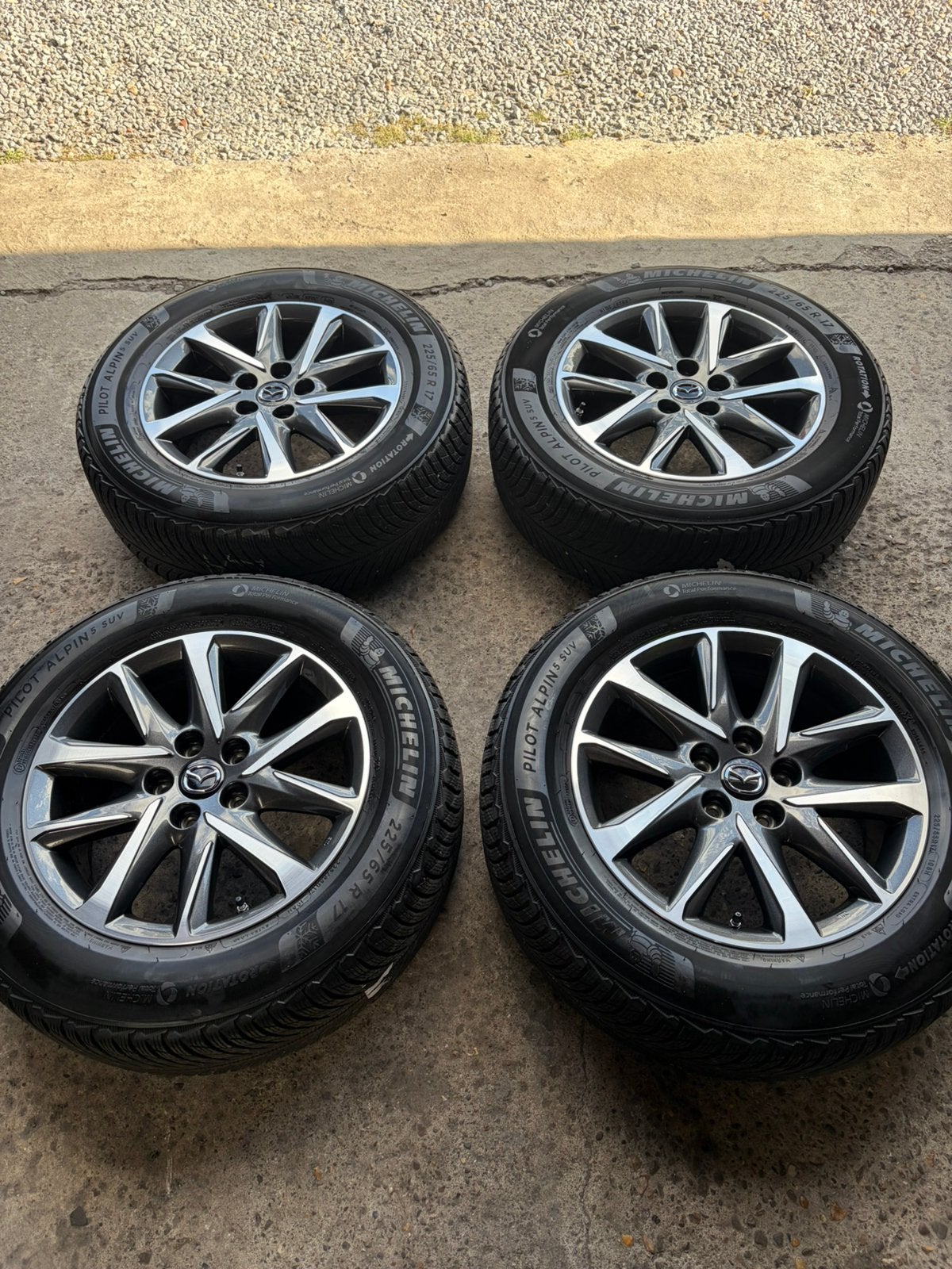 Velgen Winterset 17inch Origineel Mazda CX5 met TPMS, Ophalen, Gebruikt, Banden en Velgen, 17 inch