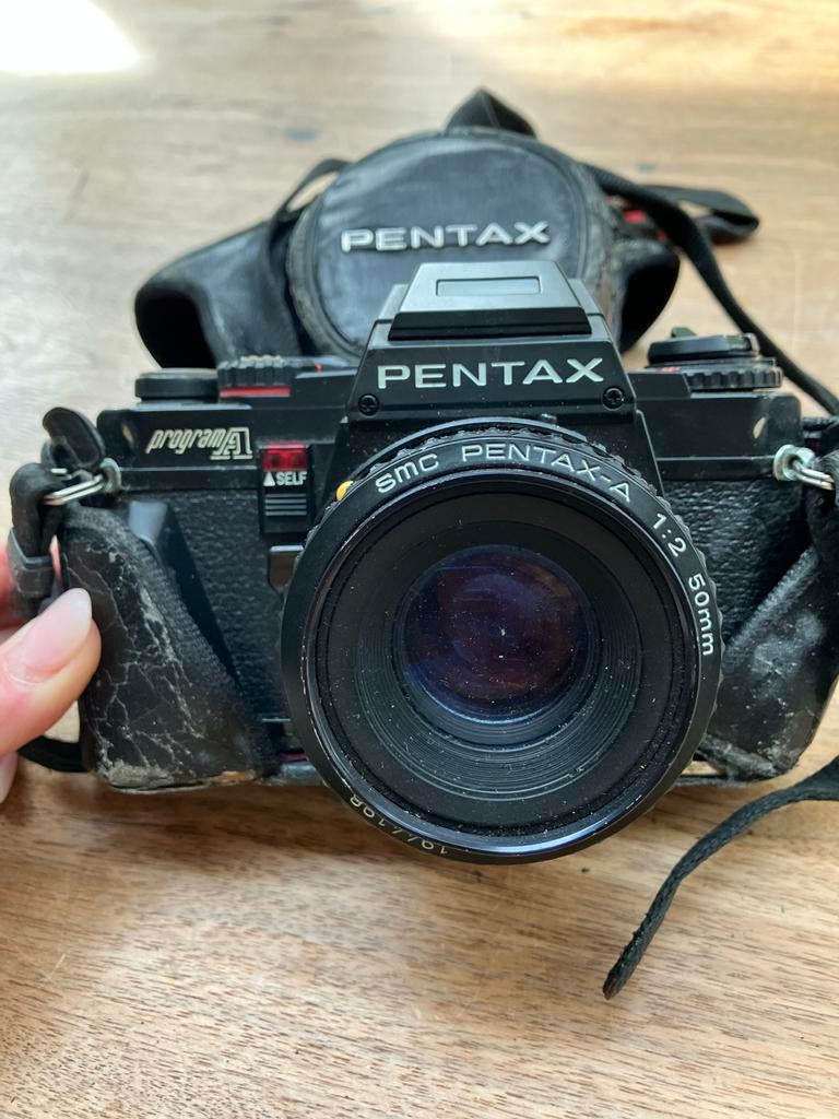 Pentax Program A Spiegelreflexcamera met 50mm f/2 lens, Audio, Tv en Foto, Fotocamera's Analoog, Ophalen of Verzenden, Gebruikt