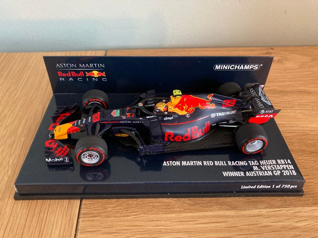 ✅ Max Verstappen 1:43 Winnaar Oostenrijk GP 2018 Red Bull, Ophalen of Verzenden, Nieuw, Formule 1