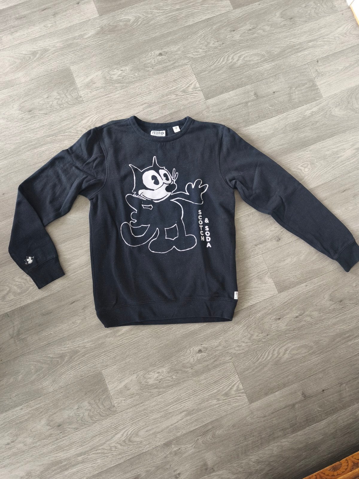 Felix the cat Scotch & Soda sweater mt M, Maat 38/40 (M), Zwart, Scotch & Soda, Ophalen of Verzenden