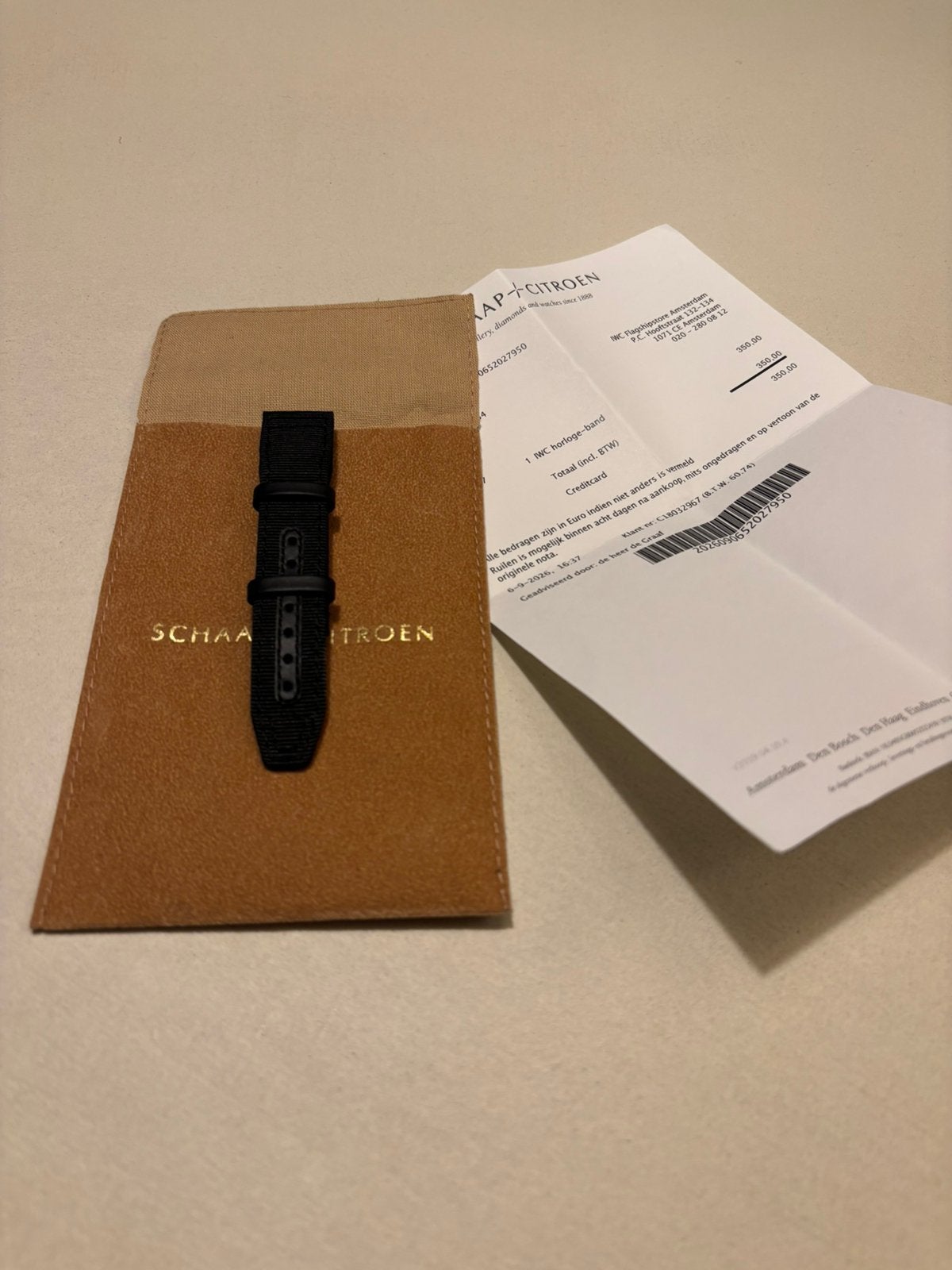 IWC horlogeband - Nieuwstaat, Ophalen of Verzenden, Zo goed als nieuw