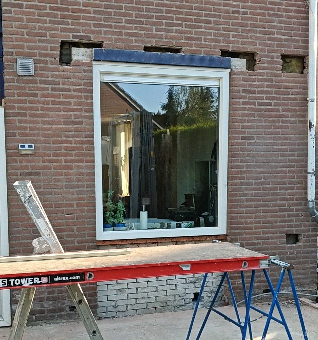 kunststof raamkozijn met hr++ glas, Ophalen of Verzenden, Hout, Raamkozijn