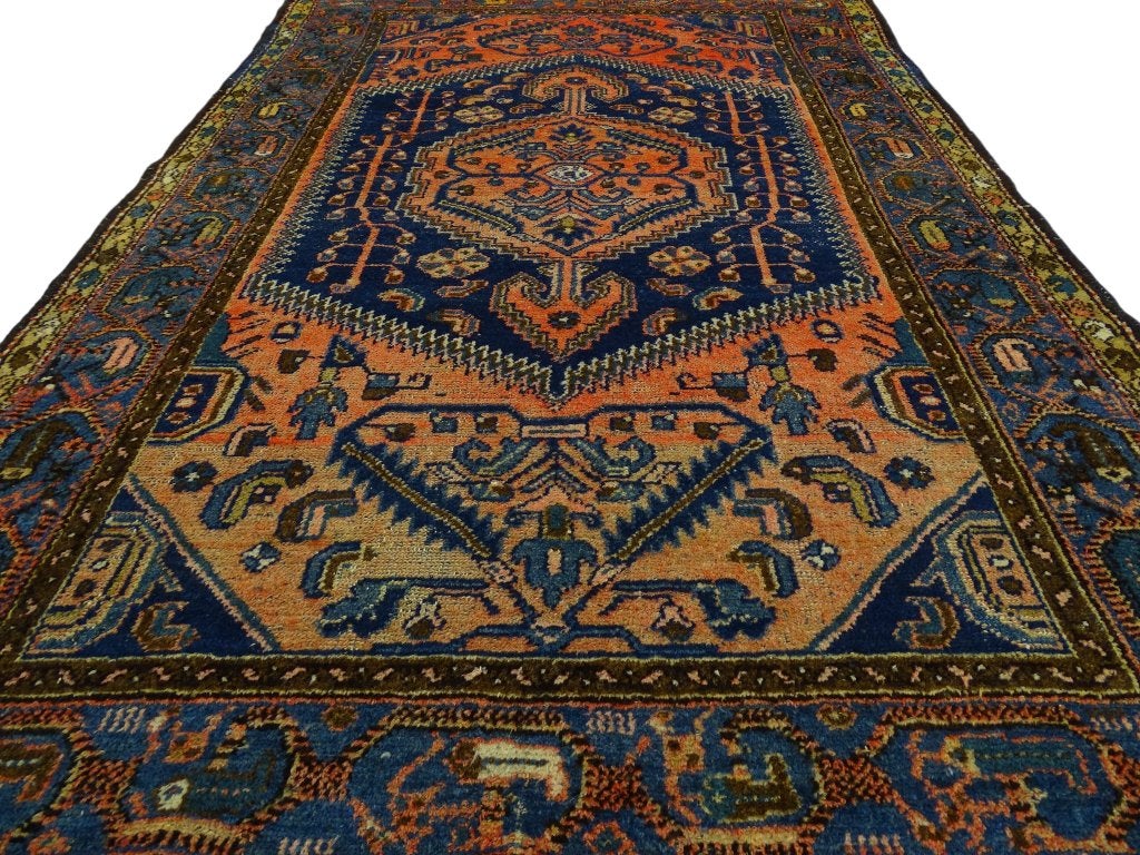 Perzisch tapijt - Sarouk - 194 x 130 cm - Wol - Handgeknoopt, 100 tot 150 cm, -, Blauw, -