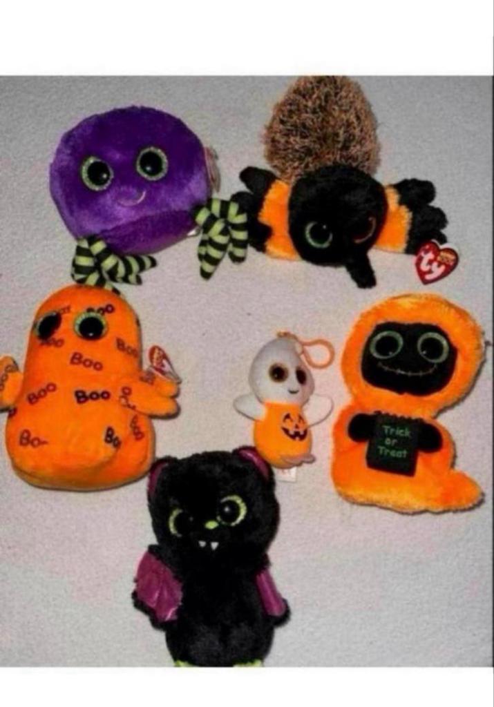 Ty Beanie Boo Halloween Knuffels - Diverse Figuren, Oranje, Overige karakters, Overige typen, Ophalen of Verzenden