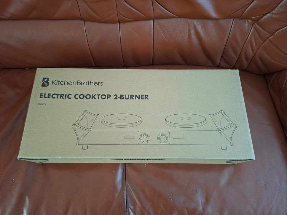 KitchenBrothers Elektrische Kookplaat 2-pits Zwart NIEUW, Witgoed en Apparatuur, Kookplaten, Ophalen, Nieuw, 3 kookzones of minder