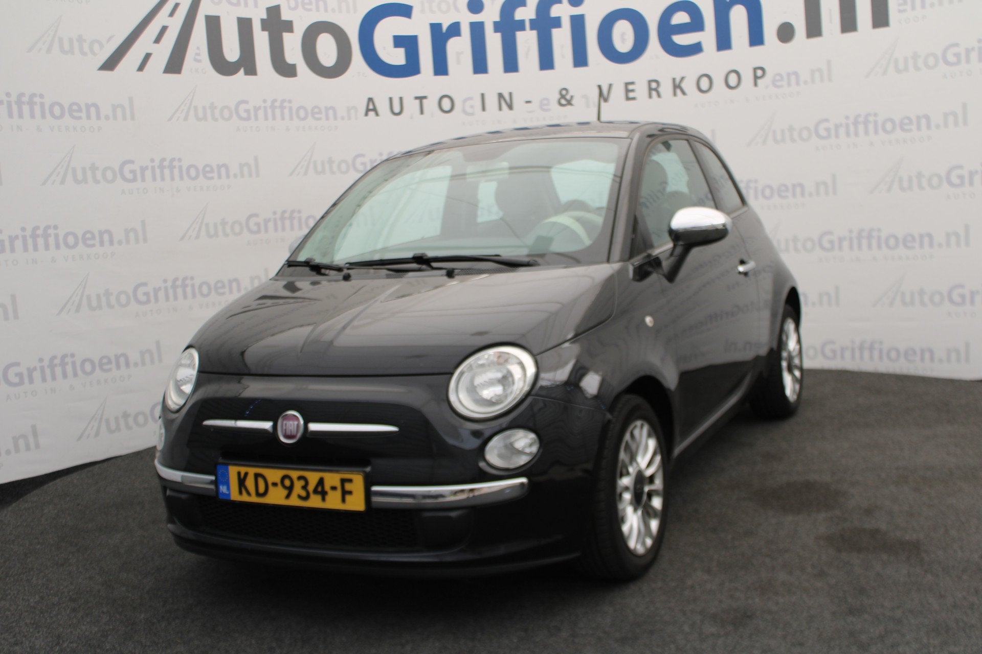 Fiat 500 1.2 Popstar nette hatchback met airco (bj 2015), Auto's, Fiat, Gebruikt, 4 cilinders, 840 kg, Zwart