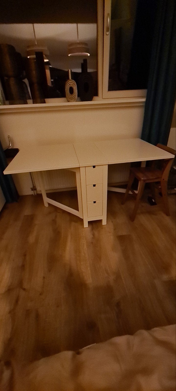 IKEA NORDEN Klaptafel - Wit, Ruimtebesparend, Ophalen, Modern, Scandinavisch, Functioneel, 50 tot 100 cm, Zo goed als nieuw