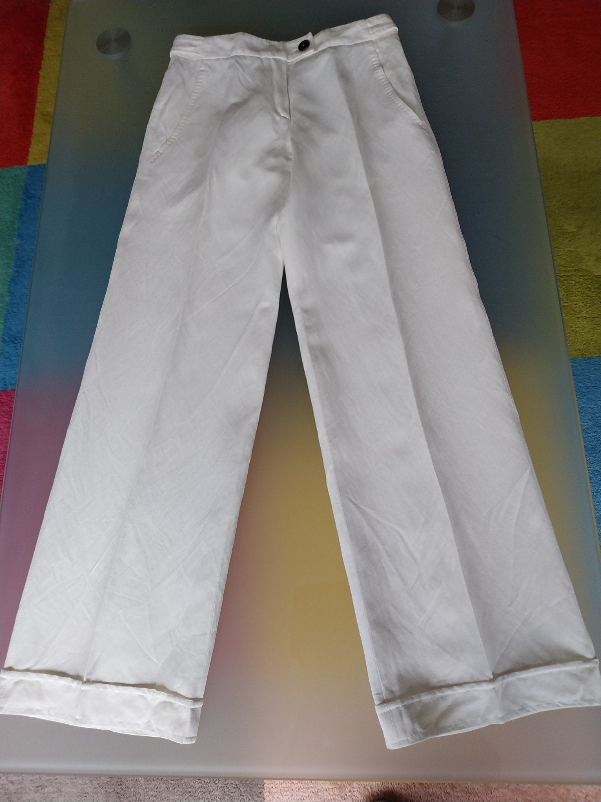 Marccain dames broek, wit, maat 34, Wit, Ophalen of Verzenden, Zo goed als nieuw, Lang