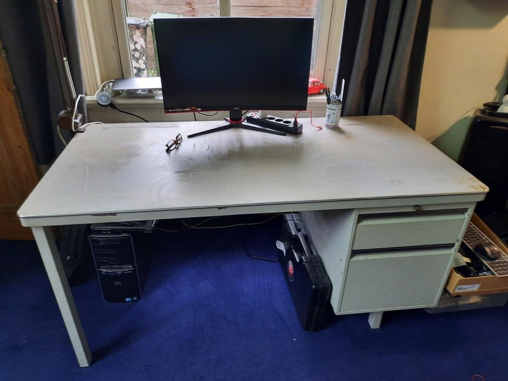 Buro vintage metaal, Huis en Inrichting, Kasten | Roldeurkasten en Archiefkasten, Ophalen of Verzenden, 25 tot 50 cm, 50 tot 100 cm