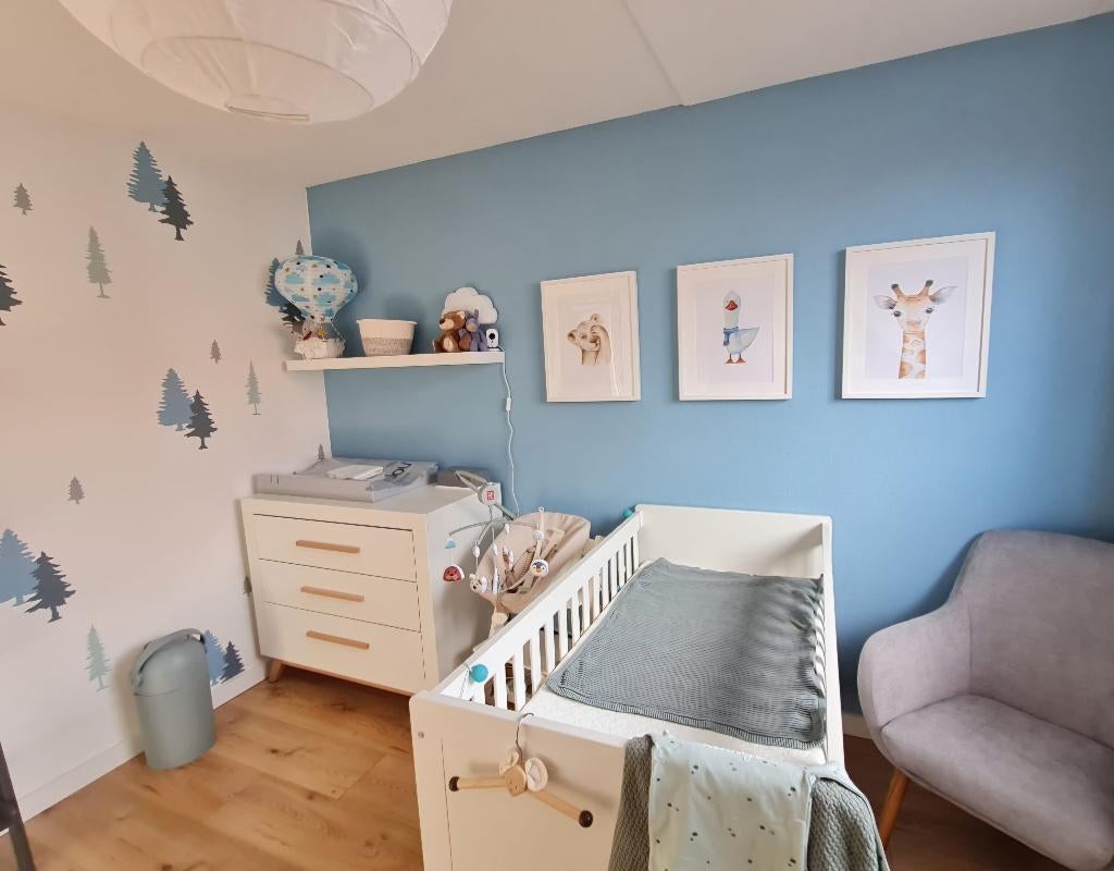 Compleet bopita fenna kinderkamer kast commode en bedje, Ophalen, 50 tot 70 cm, 105 cm of meer, Commode
