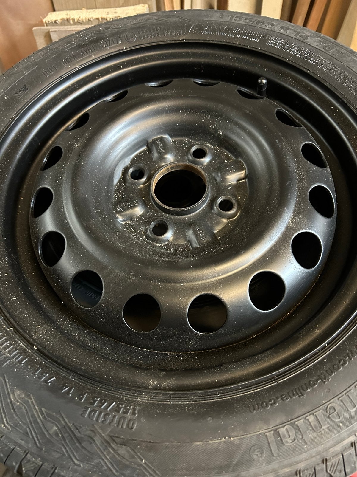 Reservewiel 155/65R14 75T ET39 voor Peugeot 107/Toyota/Citro, Ophalen of Verzenden, Gebruikt