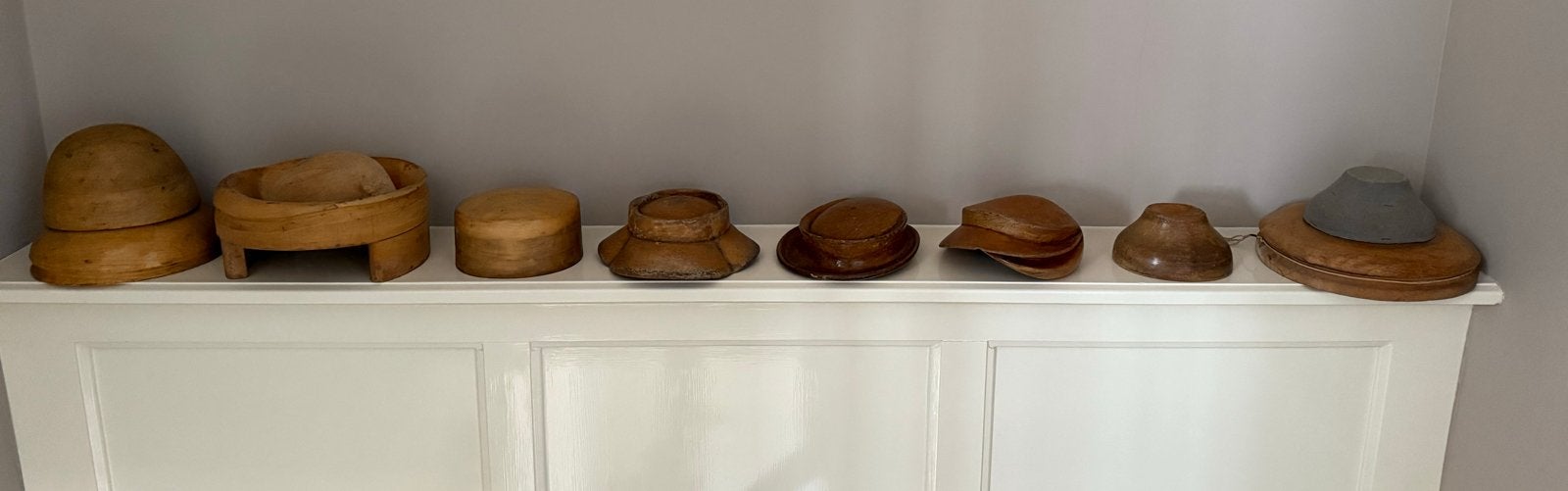 Antieke houten hoedenmallen - Diverse vormen en maten, Ophalen of Verzenden