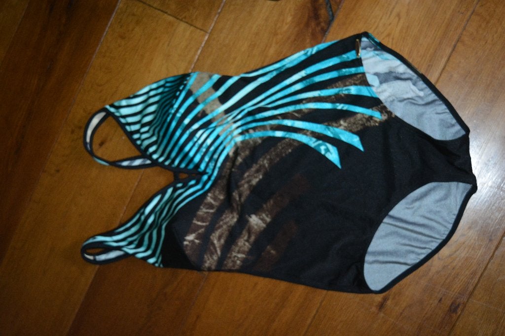 Sunflair, mooi net badpak, mt 44/46 cup D, Zwart, Badpak, Ophalen of Verzenden, Zo goed als nieuw