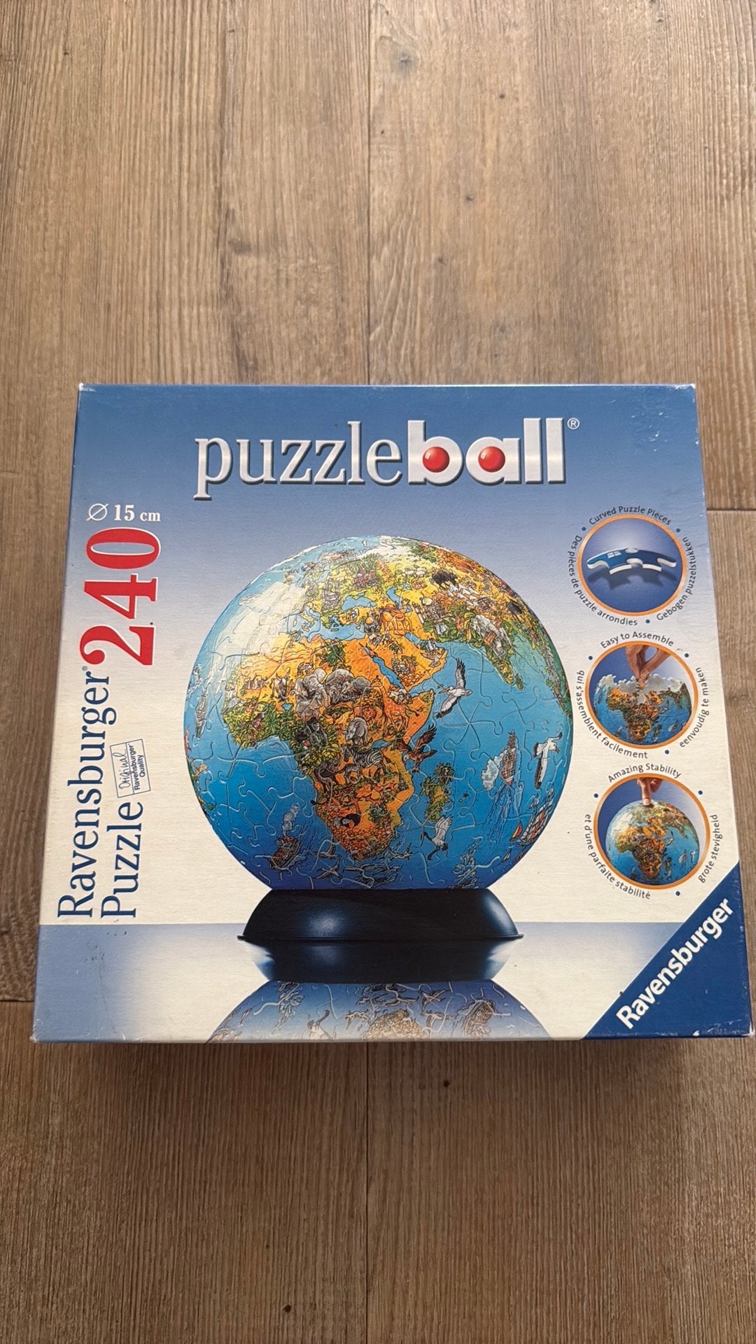Ravensburger Puzzleball Wereldbol 240 stukjes, Ophalen of Verzenden, Minder dan 500 stukjes, Zo goed als nieuw, Rubik's of 3D-puzzel
