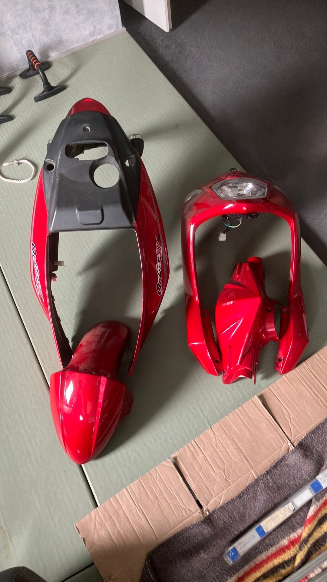 Sym orbit 2 kappenset rood compleet met verlichting, Ophalen, Kap