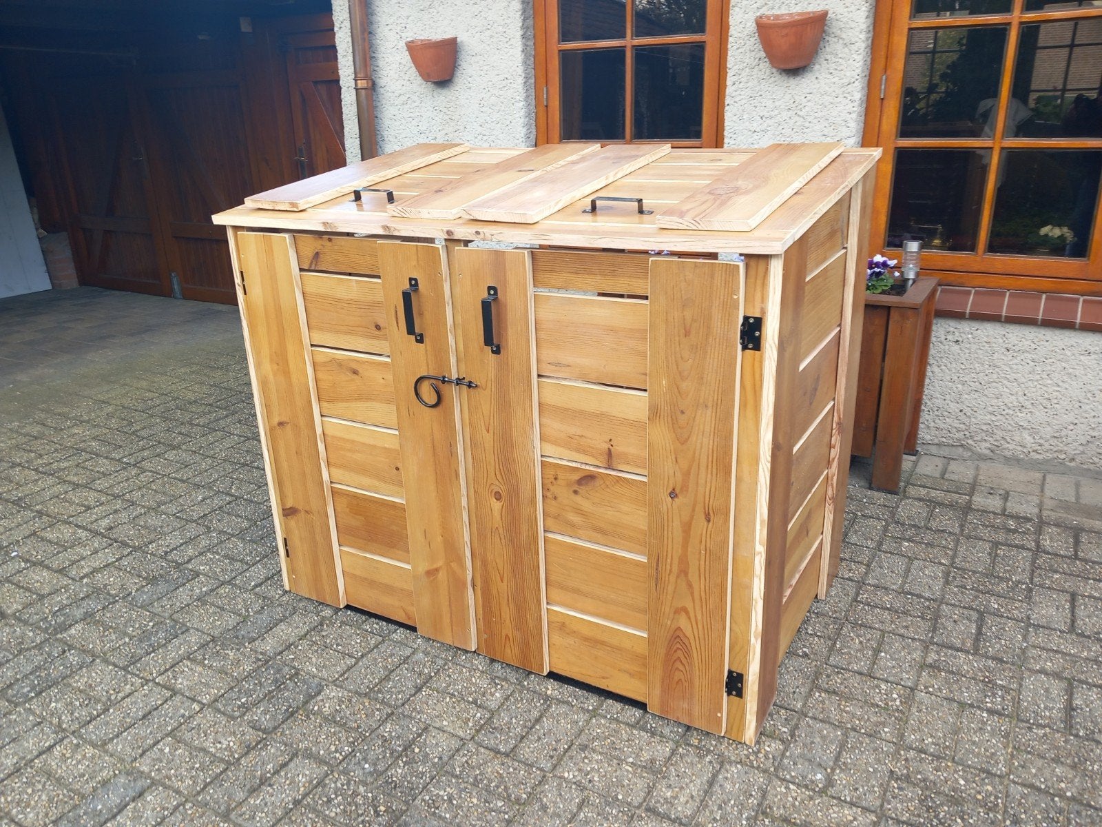 Kliko ombouw. Container ombouw 2x240 ltr nieuw., Ophalen, Nieuw, Hout, Containerberging