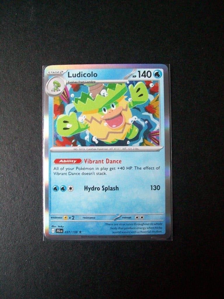 5515. Nieuwe Pokemon Kaart Holo Rare LUDICOLO HP 140 037/159, Verzenden, Nieuw, Losse kaart, Foil