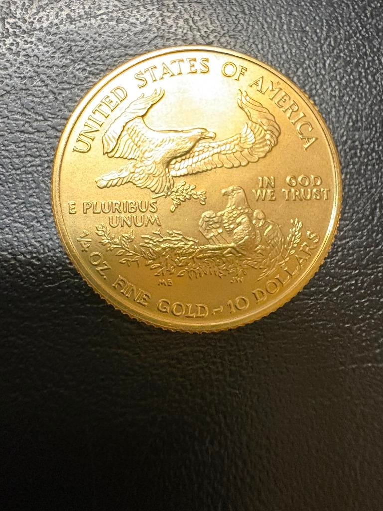 USA 1/4 ounce goud. 10 dollar liberty 2002 6% boven koers, Ophalen of Verzenden, Goud