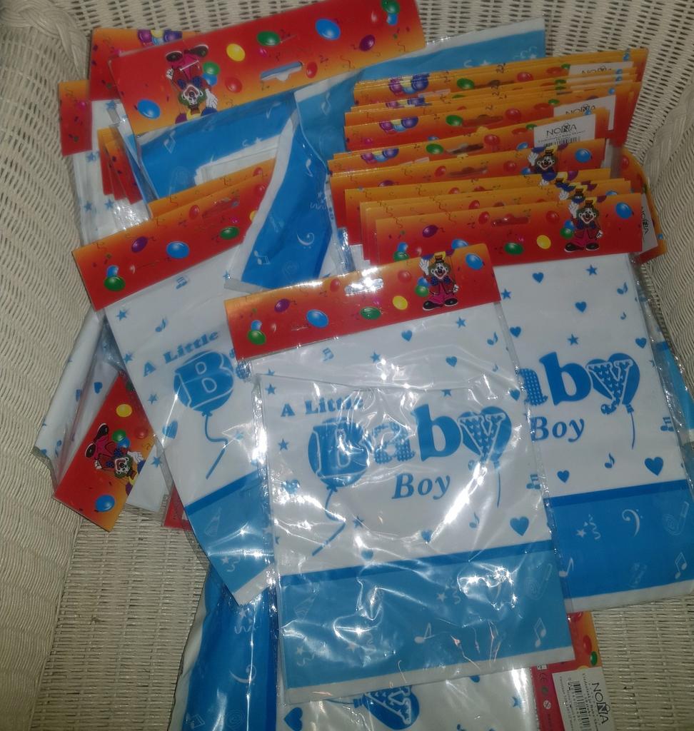 Partij van 550 baby boy babyshower zakjes, Ophalen of Verzenden, Nieuw, Versiering, Geboorte of Huwelijk