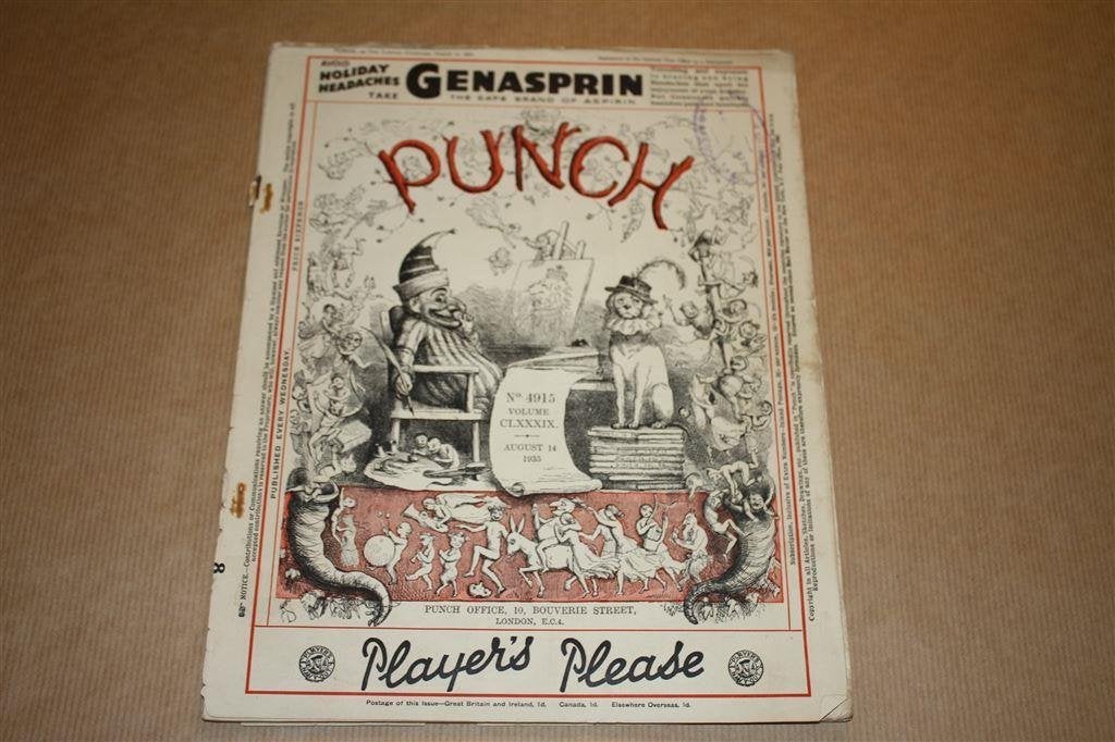 Punch magazine - 1935 - Met Stalin en Mussolini, Ophalen of Verzenden, 1920 tot 1940, Knipsel(s)