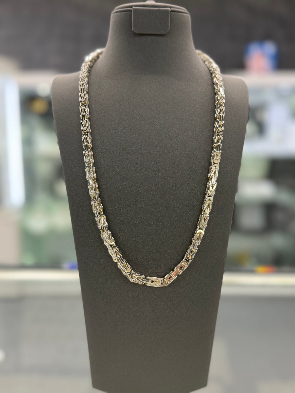 925 Zilver - Ketting - Konings schakel - Massief - 119 Gram, Sieraden, Tassen en Uiterlijk, Kettingen, Ophalen of Verzenden, Nieuw