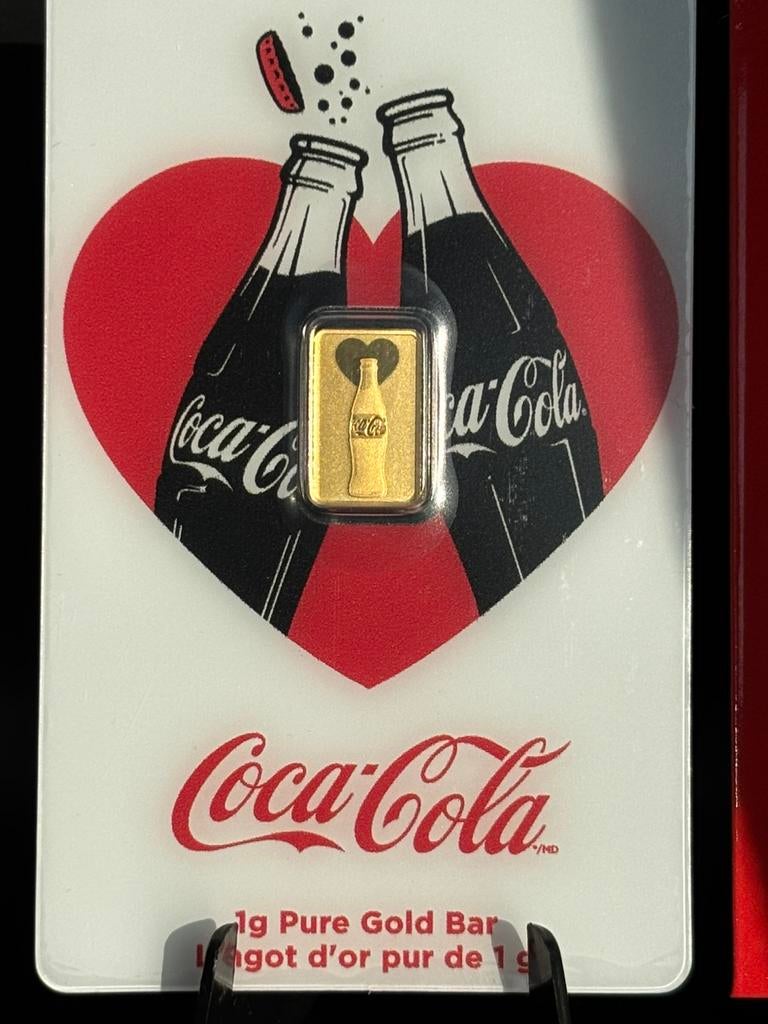 1 gram pamp suisse coca cola baartje goud - limited edition, Ophalen of Verzenden, Goud