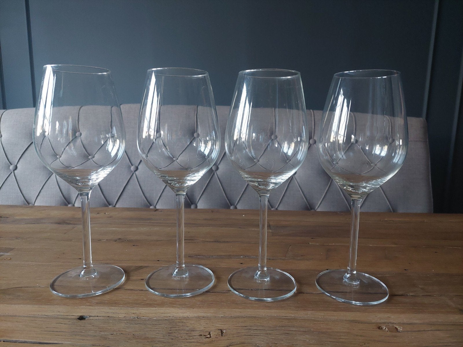 4 prachtige chique wijnglazen Nieuw, Glas of Glazen, Klassiek, Nieuw, Ophalen of Verzenden